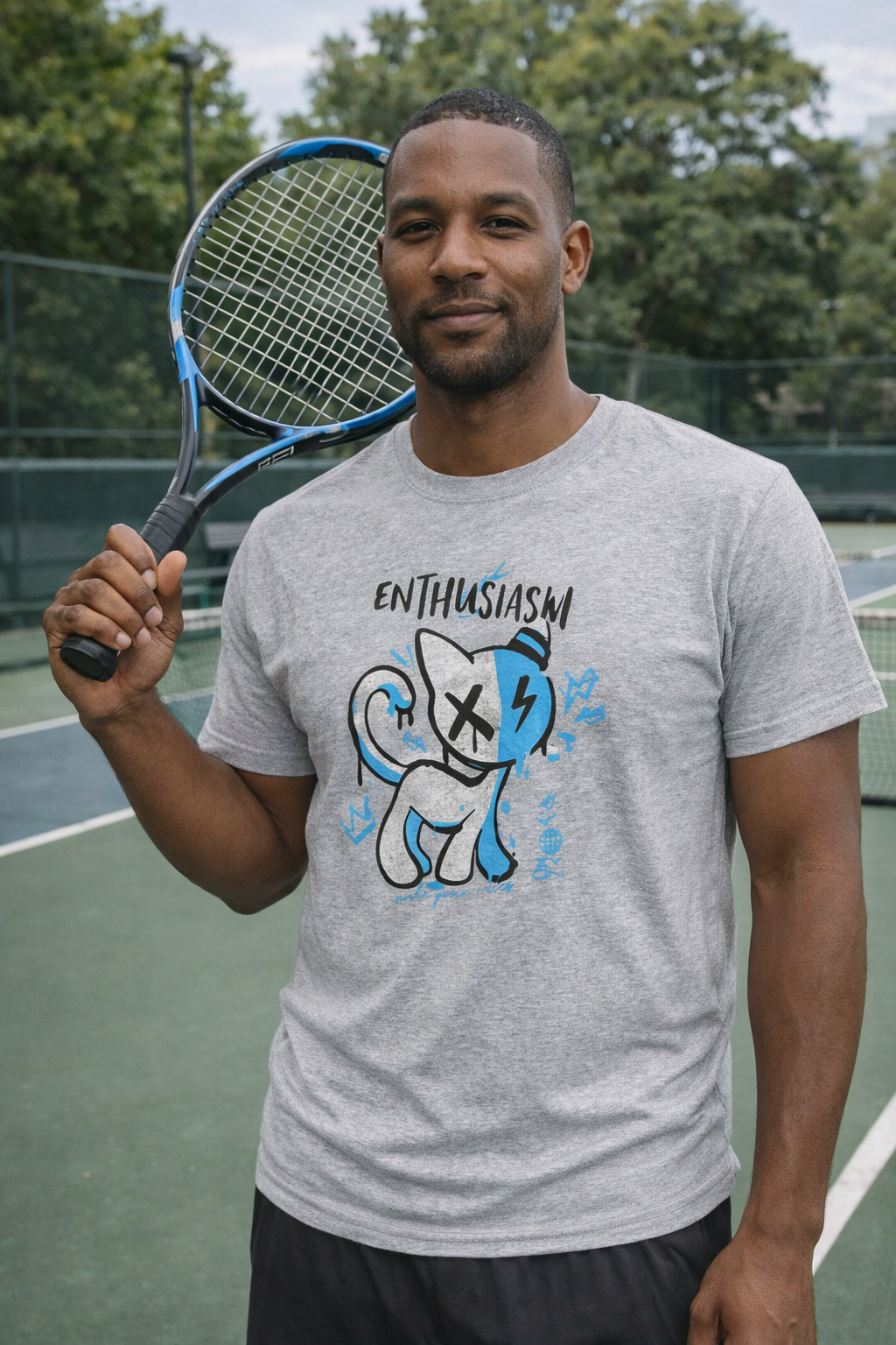 Cat Zyon “Enthusiasm” T-Shirt – Street Art Energy Edition